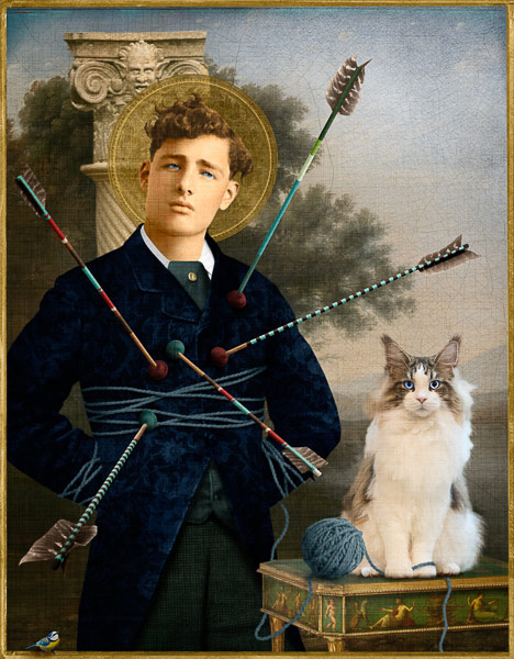 Saint Sebastian and his Cat by Corinne Geertsen